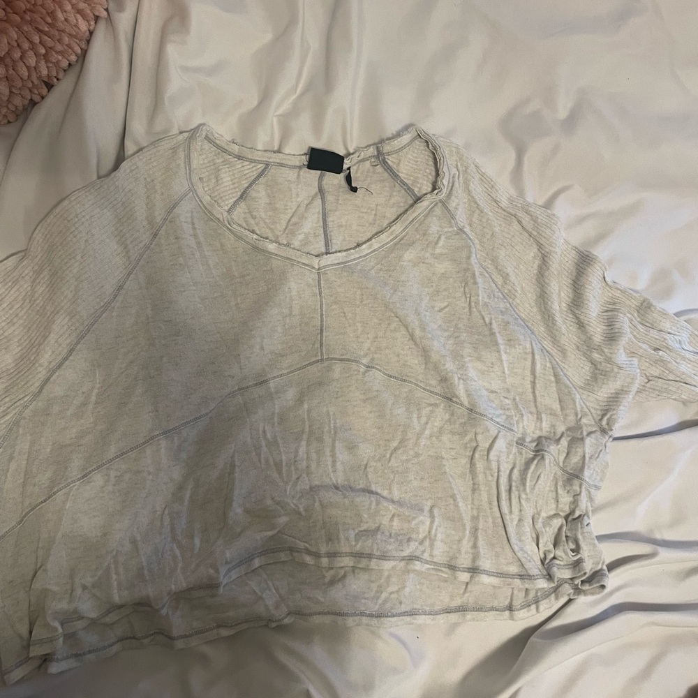 Oversized out from under blue top